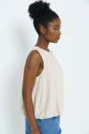Bubble Hem Tank Top - 16 Sand