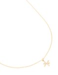 Waterproof Gold Plated Stainless Steel Cubic Zirconia Pisces Zodiac Sign Necklace