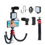 Floxi Vlogging Kit With LED Light And Microphone