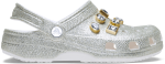 Classic Glitter Embellished Clog Kids Age 5+ - Silver J6