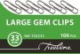 Silver Gemclips 33MM Pack Of 100 Box Of 10