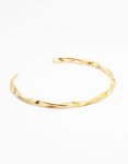 Waterproof Gold Plated Stainless Steel Twisted Wrist Cuff