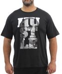 Mens Printed Hustle Tee - 10XL Black