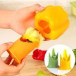 2PCS Pepper Corer Pepper Seed Remover Plastic Chili Corer Remover Household Pepper Seed Remover Multifunctional Kitchen Jalapeno