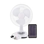 12 Rechargeable Oscillating 2 Speed Solar Powered Fan With USB Port OP-051