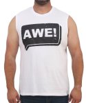 Mens Printed Awe Vest - 8XL White