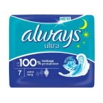 Always Ultra Sanitary Pads Night 7 Pack