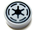 Parts Tile Round 1 X 1 With Sw Emblem Of The Galactic Republic With 6 Spokes Pattern 98138PB020