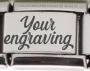 9MM Engraved Name/word Italian Charm - Shiny