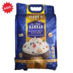 Hamnah Basmati Rice Premium Aged Chawal 5KG - Selected Slender Grain For Fluffy Everyday Steamed Rice & Pulaos Non-sticky Light