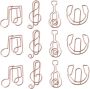 Creative Musical Instrument Note Shaped Paper Clips Versatile Bookmarks Fo