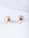 Goldair Gold Sparkle Button Earrings