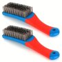 Wire Brush Duty Stainless Bristles With Plastic Handle Grip For Rust Wielding Slag Dirt & Paint Scrubbing With Deep Cleaning