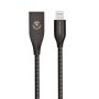 Volkano Iron Series Round Metallic Spring Mfi Lightning Cable 6FT - Gun Metal