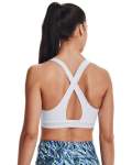 Women's Armour Mid Crossback Sports Bra - White LG
