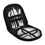 Zs - 10-PIECE Portable Camping Stainless Steel Travel Cutlery Set