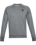 Men's Ua Rival Fleece Crew - Pitch Gray Light Heather Onyx White - 012 LG