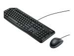 Logitech Corded Keyboard And Mouse Combo MK120 Comfortable Quiet Typing Spill Resistant Design High Definition Optical Mouse Wit