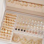 108 Pcs Set Of Exquisite Female Earrings Zinc Alloy Jewelry With Rhinestones Inlaid Elegant Leisure Style For Women Gift Without