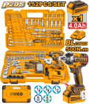 Ingco Toolkit 152PC Incl 20V Impact Wrench Bmc Kit 1BAT