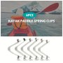 6PCS Kayak Paddle Spring Snap Clips Stainless Steel Spring Button Clip Push Button Clips Tube Locking Pin Clips For Kayak Paddle Camping Tent Pole