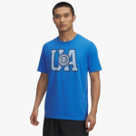 Under Armour Mens College Crest Short Sleeve Tee Blue 402 - 10XL