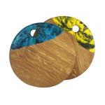 Round Oak & Resin Serving Or Cutting Board Small