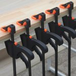 4-INCH Quick-grip Ratchet Bar Clamps One-handed Speed Squeeze Woodworking Spreader Tools Plastic Work Clamps With Trigger Releas