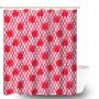 180X180CM Farmhouse Heart Pattern Polyester Shower Curtain With 12 Hooks
