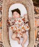 Vintage Petite Floral Balloon Romper And Headband