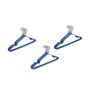 CLH-801 Stainless Steel Plastic Dipping Clothes HANGER-KIDS-30PACK - Blue