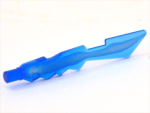 Parts Minifigure Weapon Sword Jagged Edges With Marbled White Pattern 11439PB01 - Trans-dark Blue