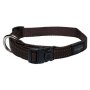 Rogz Utility Large 20mm Fanbelt Dog Collar - Chocolate Reflective