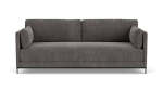 Chill Sleeper Couch Danny Steel Grey Black Metal Legs - Danny Steel Grey