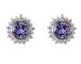 Sunshine Studs With Swarovski Tanzanite Crystal