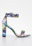 Madison Angelique Buckle Tie Block Heel - Navy Floral