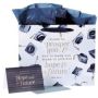 Hope & A Future Large Blue Gift Bag Set For Graduates With Card And Envelope - Jeremiah 29:11