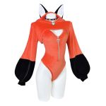 Koruraclub Kawaii Cosplay Anime Lingerie Sexy Cosplay Fox Sexy Costumes For Women Bodysuit Fox Orange L-xl