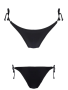 Black Brazilian String Bikini Bottom - Universal Size