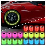 20PCS Fluorescent Tire Valve Stem Caps Luminous Auto Wheel Air Valve Cap Universal Decoration Accessories For Car suv bicycle tr