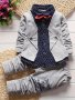 New Boys Trendy Two-piece Set Babies Kids Small Dot Fake Two-piece Top & Trousers Handsome Party Outfits