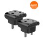 South Africa Female To British / UK Male Type G To Type M Travel Adapter - 2 Pack