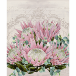 Tear Resistant Deco Print Pink Protea