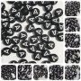 100pcs Black Acrylic A-Z Letter Beads For Jewelry Making Diy Bracelet Necklace Beaded Decors Accessories