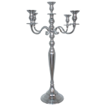 Silver Metal 5 Arm Candelabra 70CM