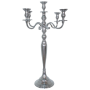 Silver Metal 5 Arm Candelabra 70CM