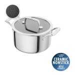 Zwilling Peak Stainless Steel Ceramic Non-stick Coating Stock Pot With Lid – 24CM