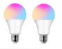 2PCS Rgb Smart Bulbs-wifi Bluetooth 9W With Infinite Dimming & Color Tuning