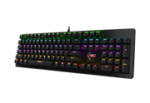 Draco E1 Mechanical Neon Light Keyboard - Neon Light Spectrum 7-COLOR Backlight Certified Mechanical Switches Windows Key Lock O