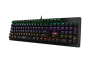 Draco E1 Mechanical Neon Light Keyboard - Neon Light Spectrum 7-COLOR Backlight Certified Mechanical Switches Windows Key Lock On/off Indicator Wasdarrow Key